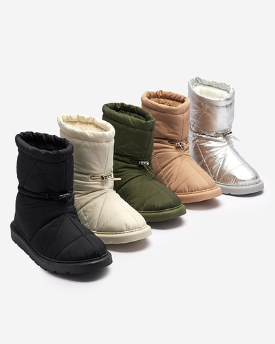 Bottes isolées marron clair pour femmes a'la bottes de neige Kaliolen - Chaussures