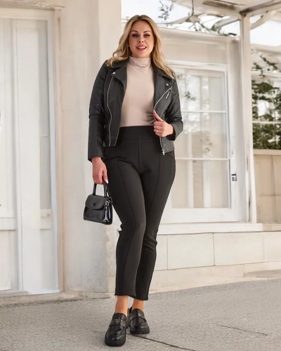 Royalfashion Pantalon tregging chaud pour femme PLUS SIZE