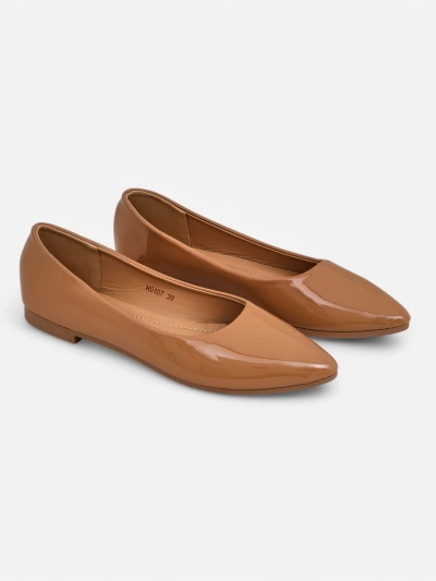 Royalfashion Chaussures ballerines en cuir verni pour femmes Aramiese