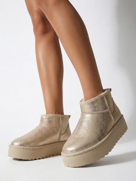 Royalfashion Bottes de neige à plateforme pour femmes a'la Dagodo