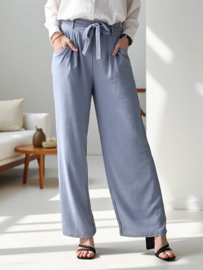 Pantalons larges Royalfashion pour femmes avec une ceinture