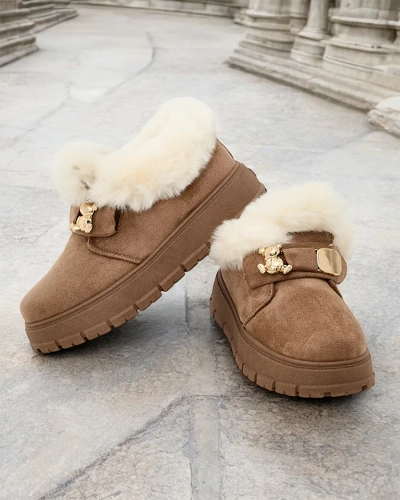 Royalfashion Bottes courtes pour femmes a'la bottes de neige Dobis