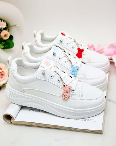 Baskets à plateforme blanches avec porte-clés Street Spirit