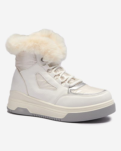 OUTLET Bottes lacées blanches pour femmes a'la snow boots Ojilen - Footwear