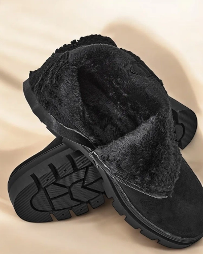 Bottes pour femmes en suédine écologique avec fourrure de la marque Royalfashion Ippoli