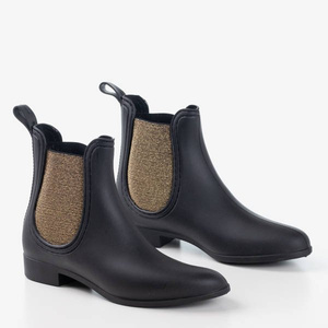 Bottes de pluie noires avec insert Raft scintillant - Chaussures