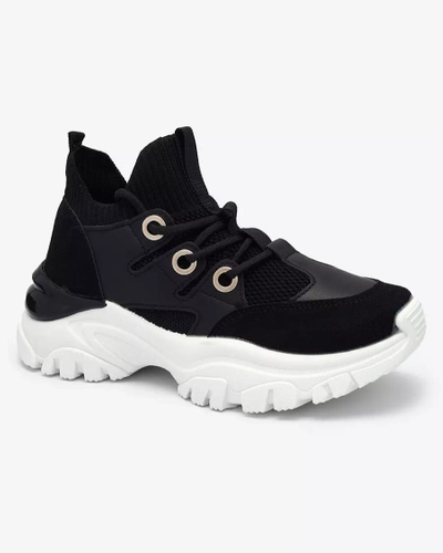 Baskets de sport pour femme en noir Hasola- Footwear