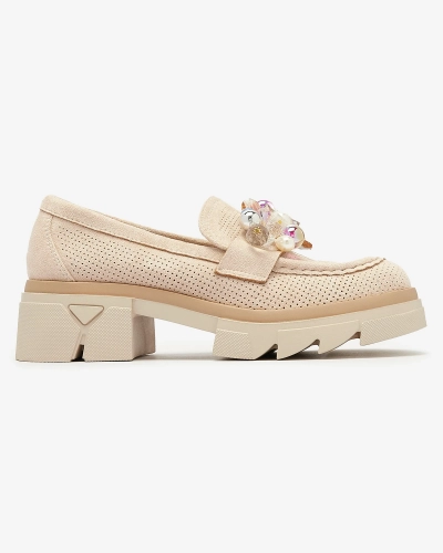 Mocassins ajourés beige pour femme Peloga- Footwear