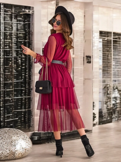 Robe longue pour femme Royalfashion avec des volants
