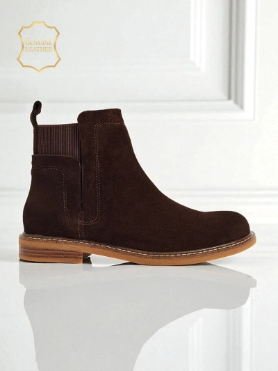 Bottines Altesse en Daim Brun Foncé