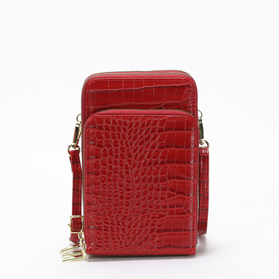 Mini porte-monnaie femme rouge avec gaufrage - Accessoires