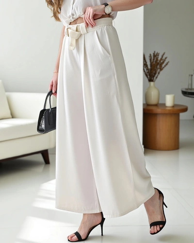 Pantalons larges pour femmes Royalfashion avec une ceinture