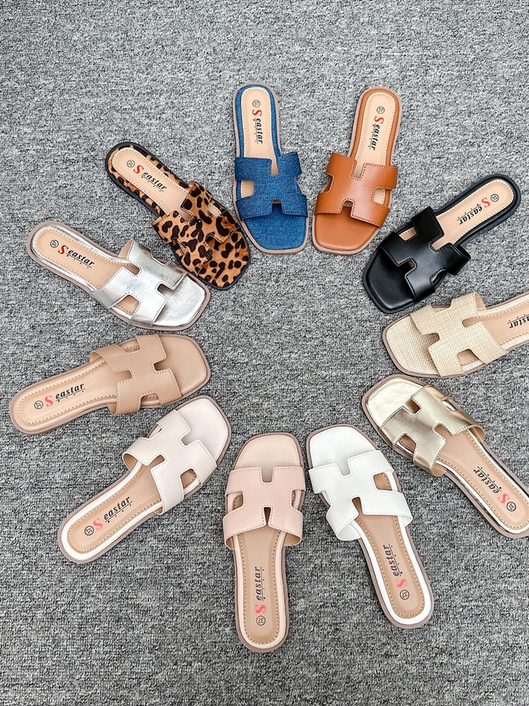 Royalfashion Chaussons à semelle plate pour femmes Eval