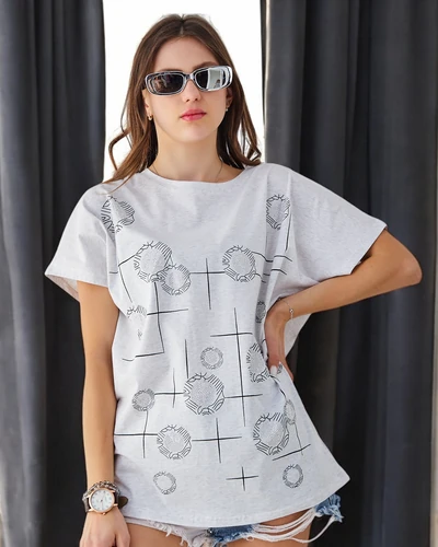 T-shirt en coton pour femmes Royalfashion avec impression