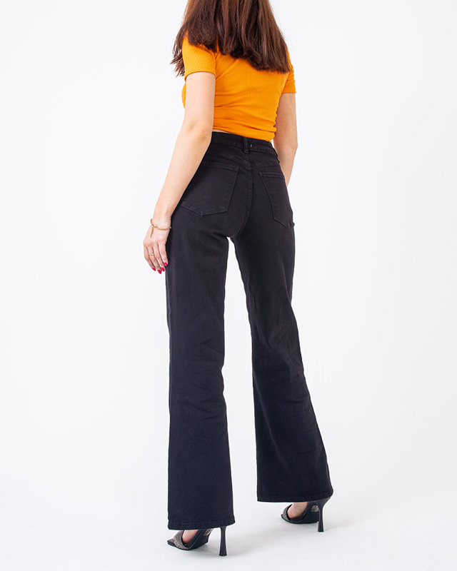 Pantalon large femme noir - Vêtements