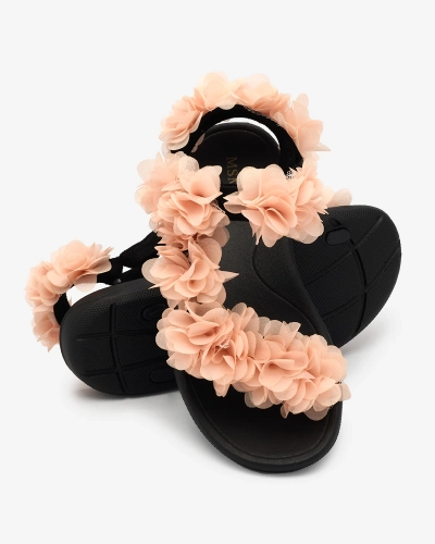 Royalfashion Sandales pour femmes Powder avec fleurs Alferroy