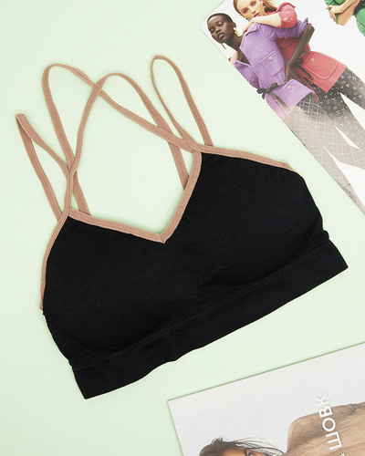 Noir Brassière de sport pour femme à fines bretelles - Sous-vêtements