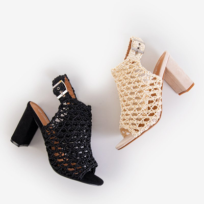 Sandales ajourées pour femmes beiges sur le poste Bettina - Chaussures