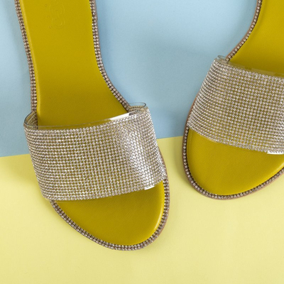 Chaussons verts pour femmes avec zircone cubique Verina - Footwear