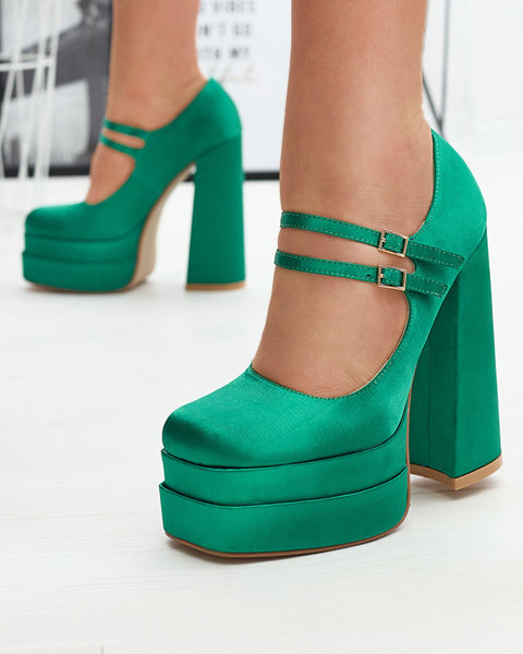 Vert escarpins à talons hauts pour femmes Elika - Chaussures