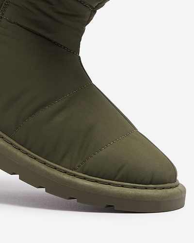 Vert foncé bottes pour femmes a'la bottes de neige Kalioli Footwear