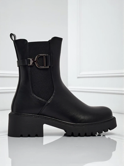 Bottines hautes pour femmes en cuir écologique Ovella