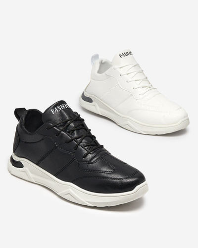 OUTLET Chaussures de sport en cuir écologique pour hommes en noir Frossg- Footwear