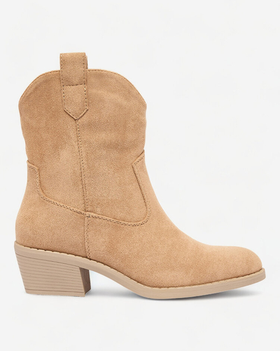 Royalfashion Bottes de cow-boy isolées pour femmes marron clair Bronco