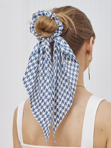 Royalfashion Élastique à cheveux avec ruban à carreaux Kratella