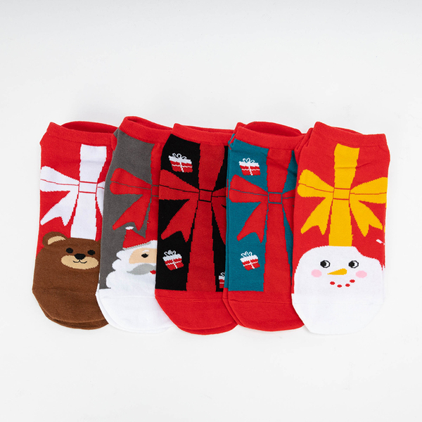 Chaussettes de Noël en coton femme 5/paquet - Sous-vêtements
