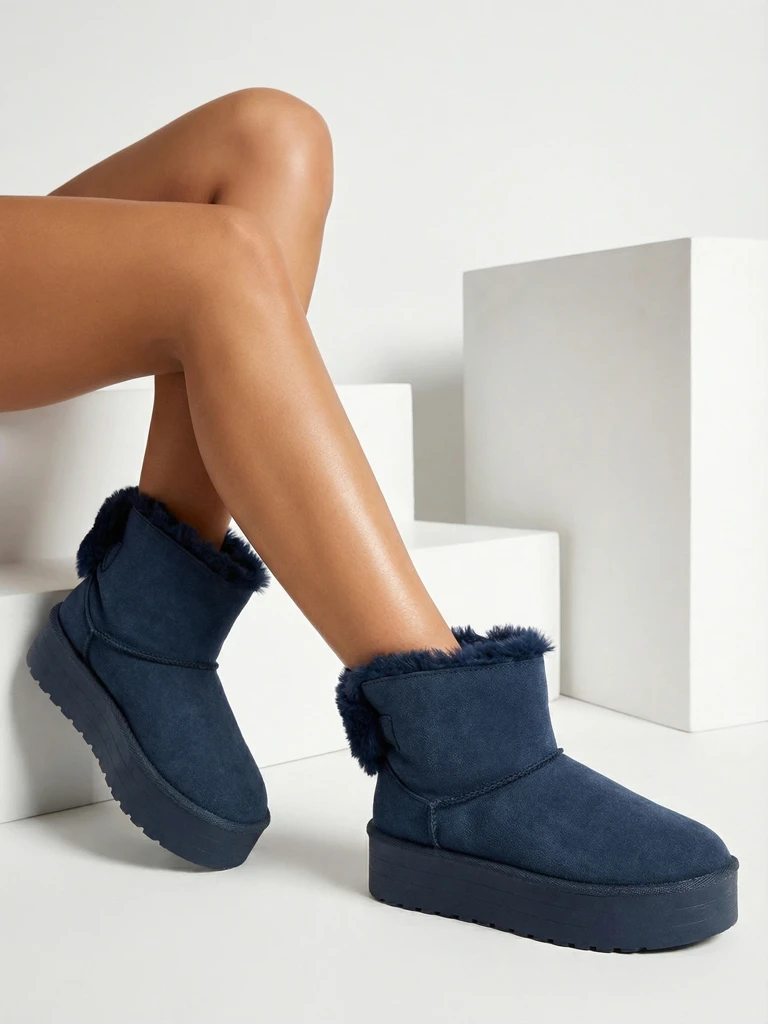 Royalfashion Bottes femmes a'la snow boots en noir Goroggo