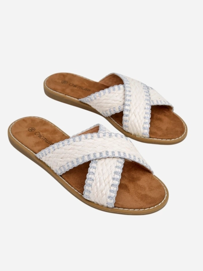Sandales pour femmes Royalfashion avec des brides tissées Bornes