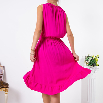 Robe asymétrique sans manches fuchsia - Vêtements