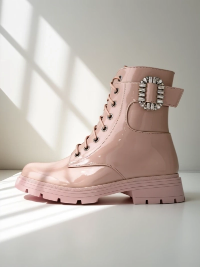 Royalfashion Bottines à lacets pour femmes Lacero
