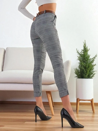 Royalfashion Pantalon en tissu pour femme