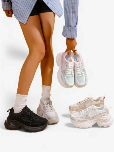 Baskets de sport pour femmes Royalfashion avec des strass Bloss