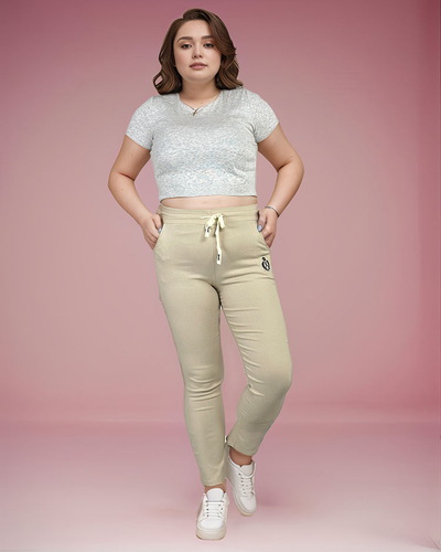 Royalfashion Pantalon en tissu pour femme PLUS SIZE
