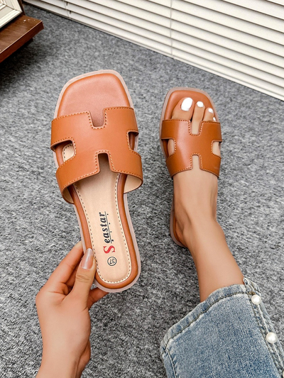 Royalfashion Sandales plates pour femmes Eval