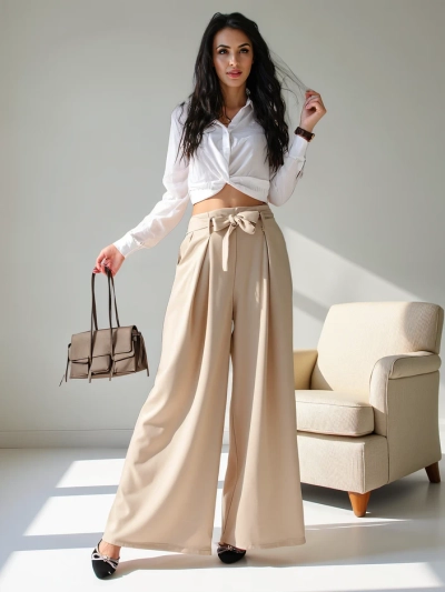 Royalfashion Pantalon large pour femmes