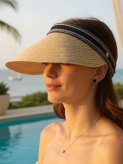 Royalfashion Visière ensoleillée tressée