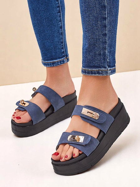 Sandales à plateforme avec boucles pour femmes Royalfashion Dalia