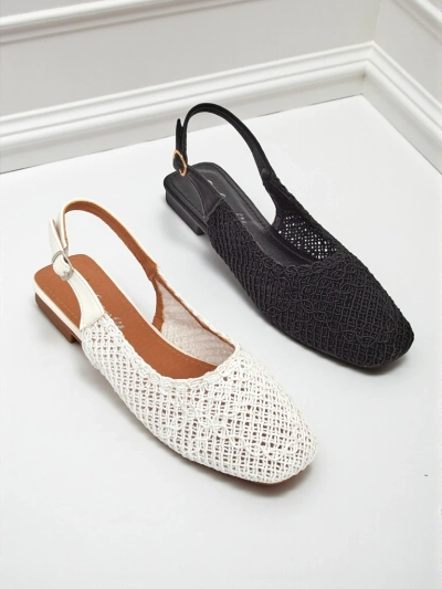 Royalfashion Sandales pour femmes à talon ouvert Breeze Woven