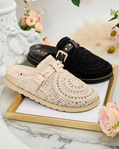 Royalfashion Tongs femme avec broderie Leronip