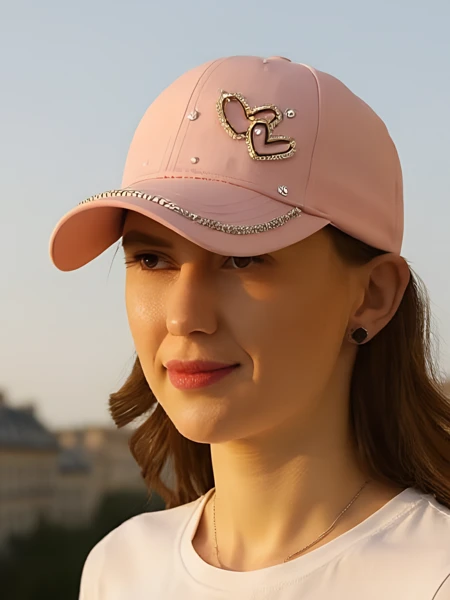 Casquette Royalfashion avec strass Cœur Étincelle