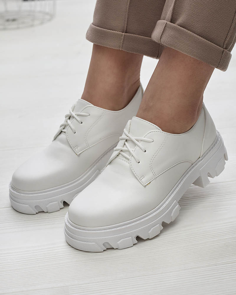 Demi-bottes blanches pour femme Delgor- Footwear