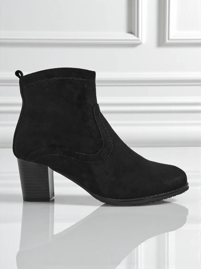 Bottines pour femmes en éco-daim à talons Crimson Echo