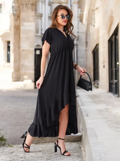 Robe midi Royalfashion pour femmes avec un ourlet asymétrique