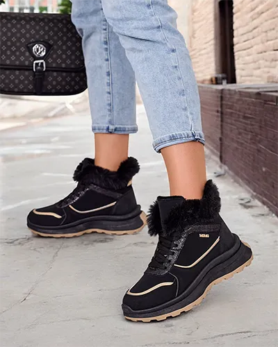 Royalfashion Baskets chauffantes pour femme avec fourrure Mofell