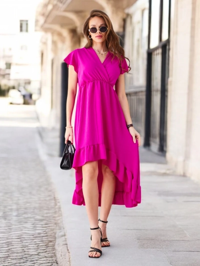 Robe midi Royalfashion pour femmes avec un ourlet asymétrique