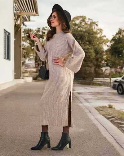 Robe-pull longue pour femme de Royalfashion